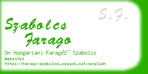 szabolcs farago business card