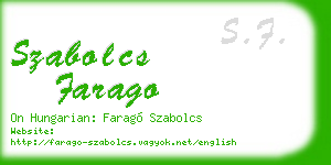 szabolcs farago business card
